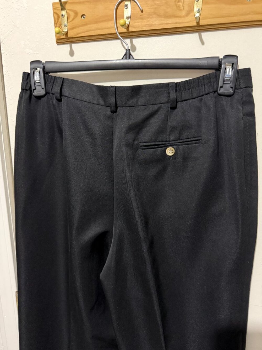 Talbots Petites Vintage Black Pleated High Waist Trousers Dress Pants - 12P - Picture 12 of 14